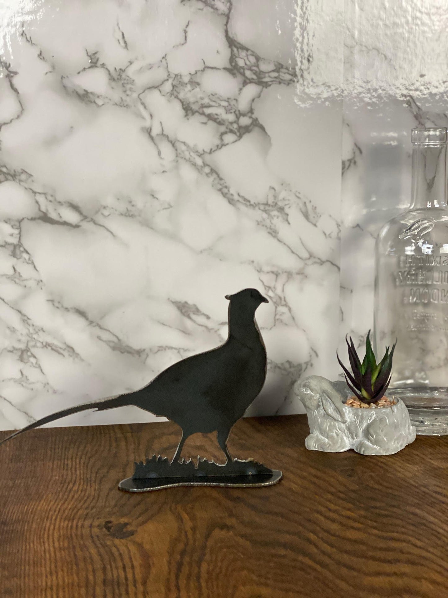 Pheasant Cock Bird Game Bird Wildlife Brushed Steel Art Home Interior Design P image 2