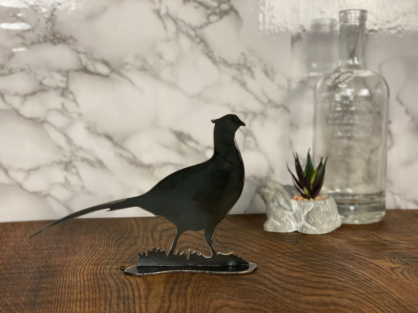 Pheasant Cock Bird Game Bird Wildlife Brushed Steel Art Home Interior Design P image 4