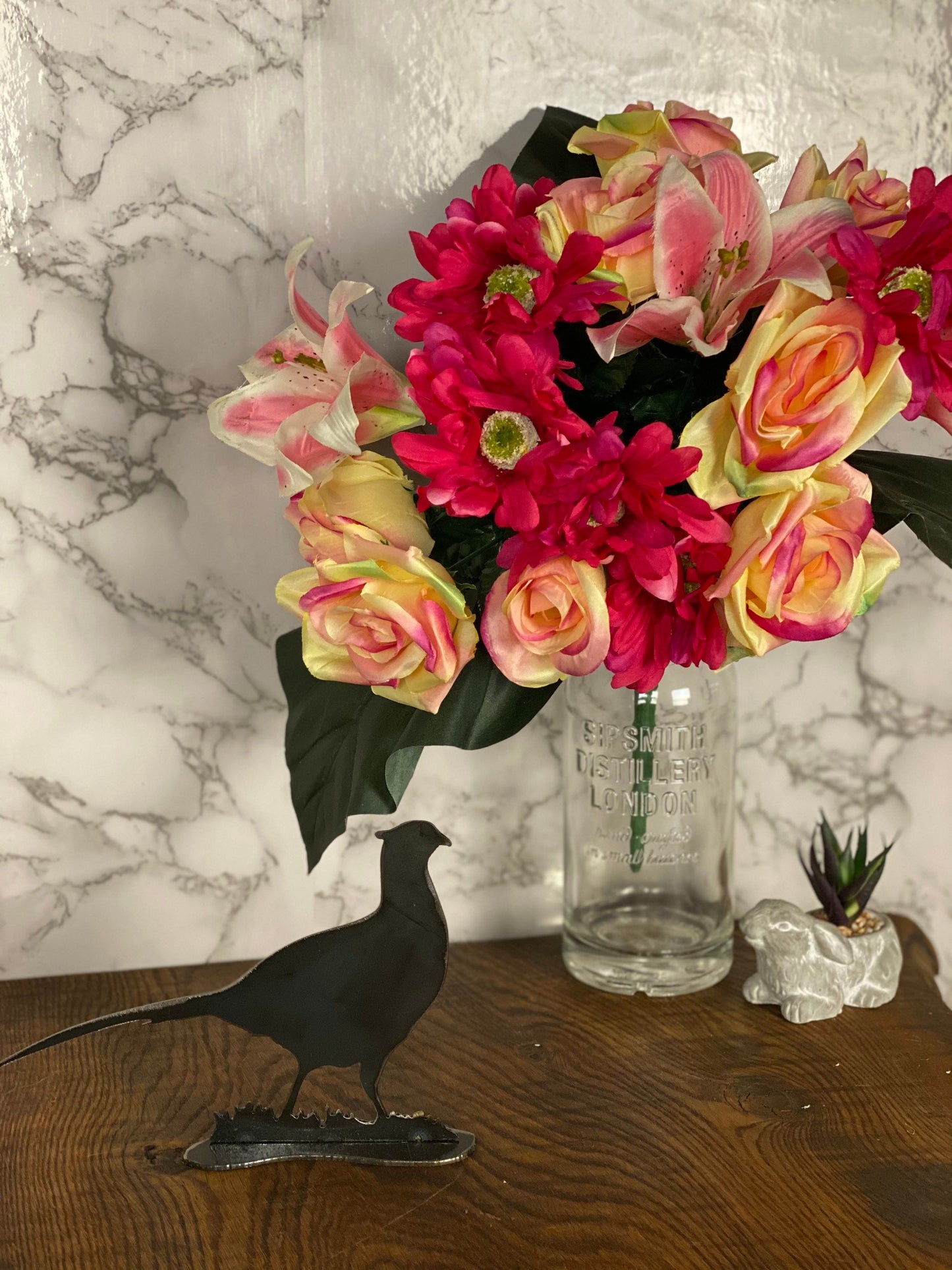 Pheasant Cock Bird Game Bird Wildlife Brushed Steel Art Home Interior Design P image 3