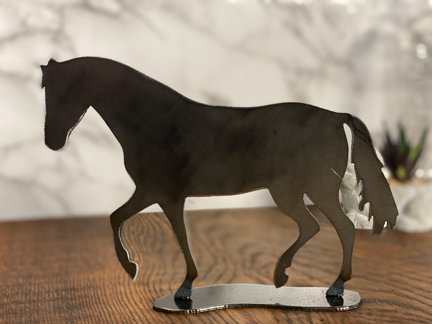 Horse Pony Equine Equestrian Stables Brushed Steel Art Home Interior Design Pr image 4