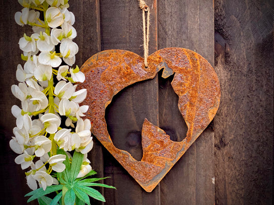 S&C Rustic Love Hearts Paws,Dogs & Horses Art Wall Hanging Present Gift Christm image 1