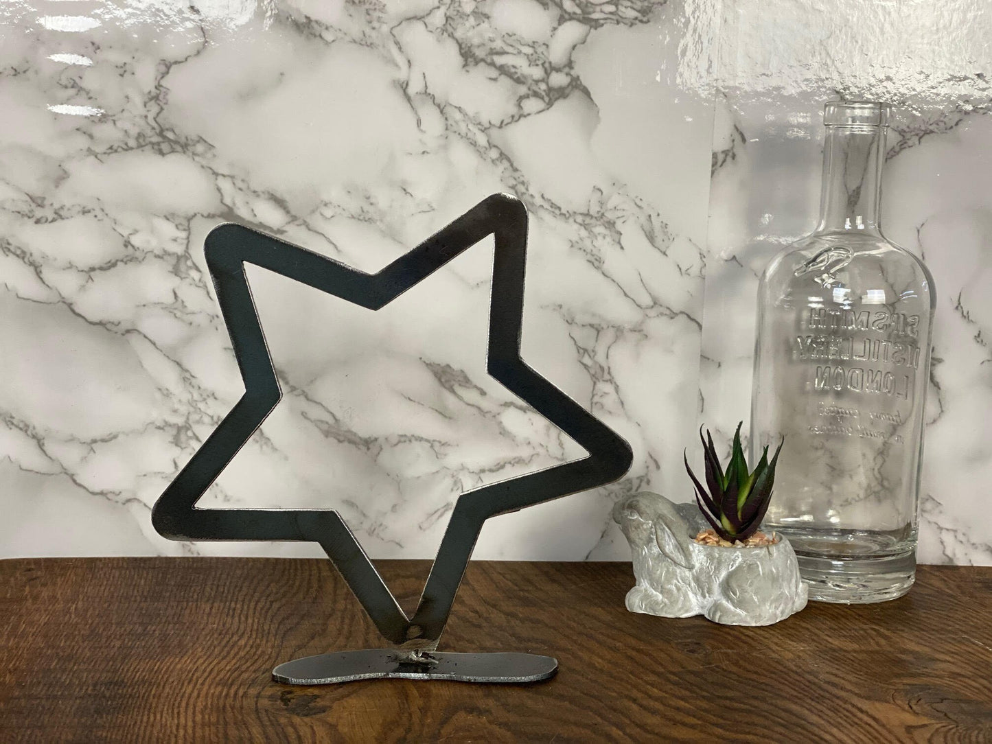 STAR Shooting Star Brushed Steel Art Home Interior Design Present Gift Ideas image 1