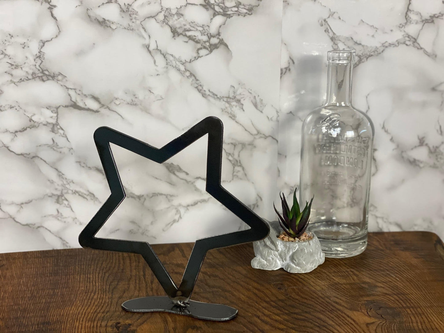 STAR Shooting Star Brushed Steel Art Home Interior Design Present Gift Ideas image 3