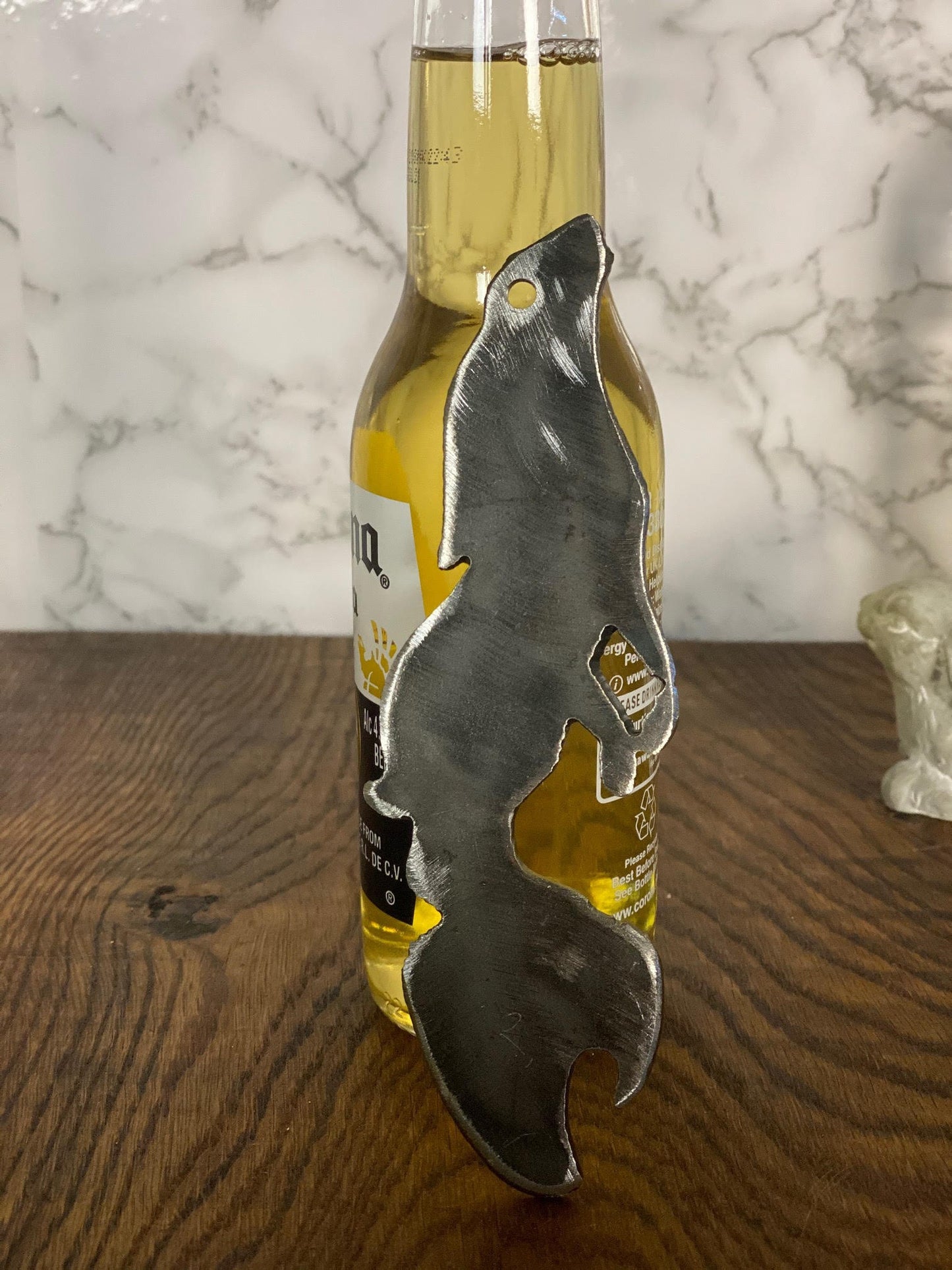 Moon Hare Rabbit Bottle Opener Brushed Steel Home Interior Kitchen Utensil Des image 1