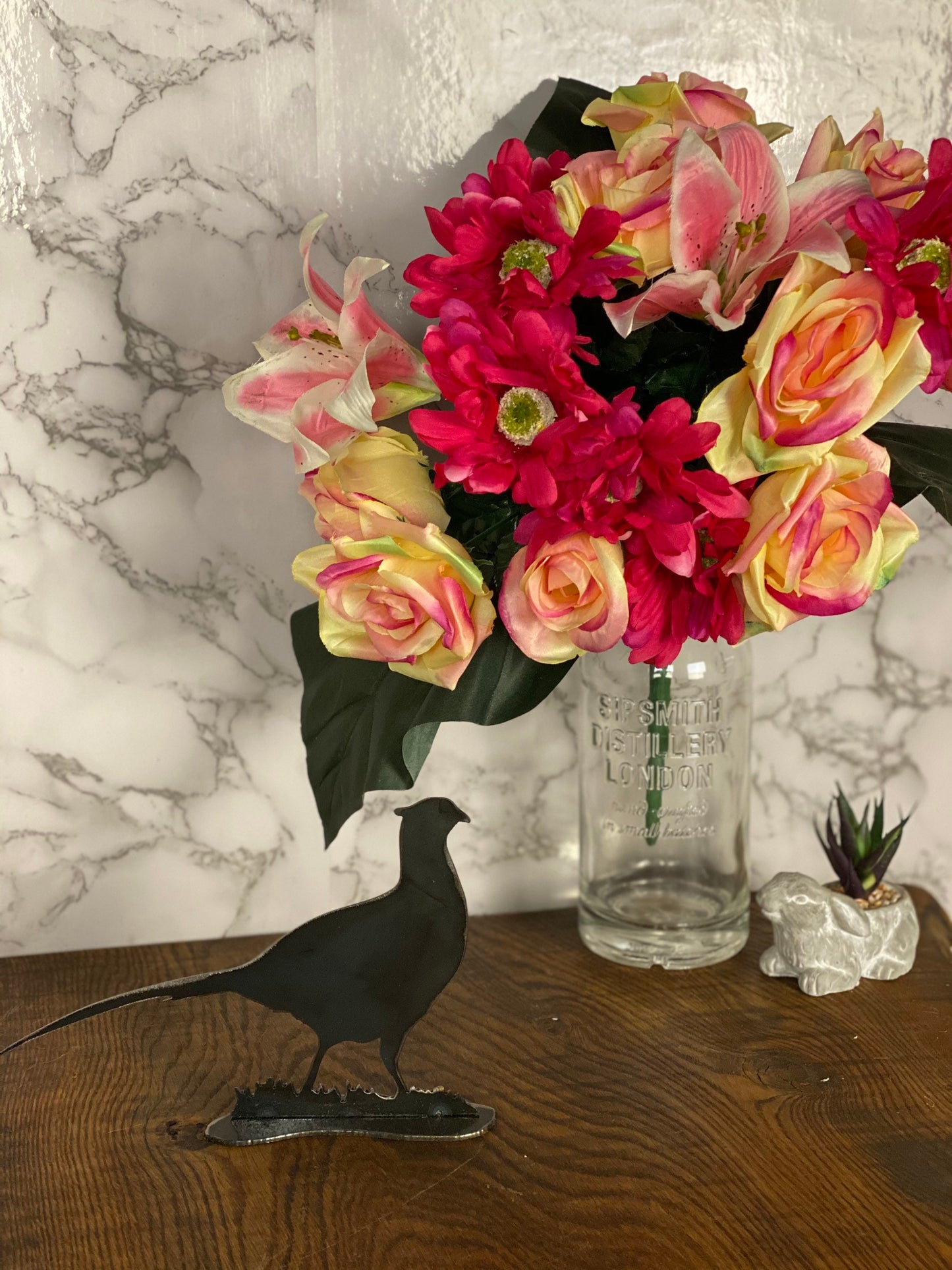 Pheasant Cock Bird Game Bird Wildlife Brushed Steel Art Home Interior Design P image 6