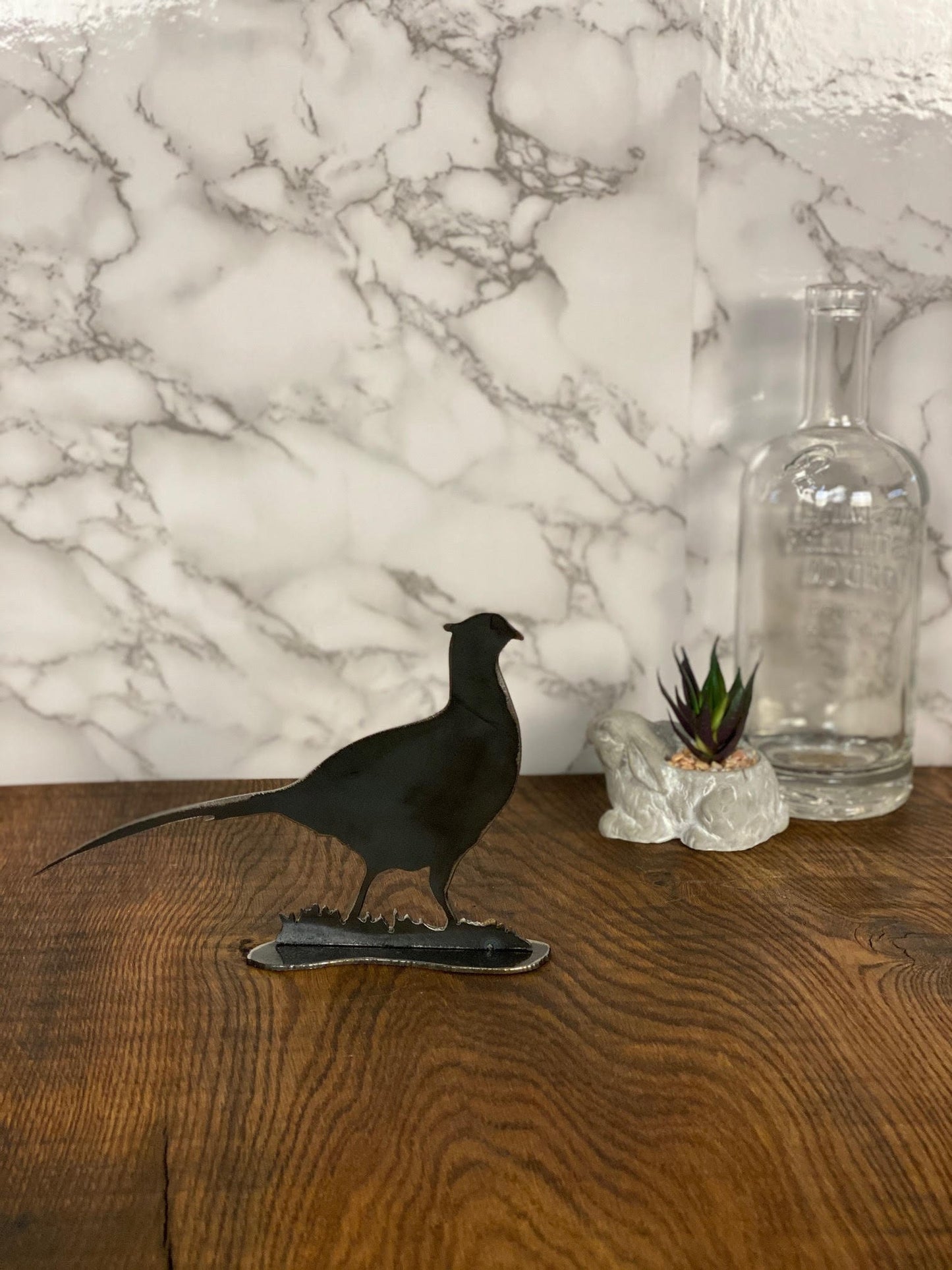 Pheasant Cock Bird Game Bird Wildlife Brushed Steel Art Home Interior Design P image 5