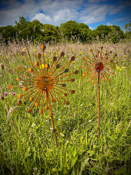 Allium Flower Rustic Rusty Garden Art Yard Art Present Gift Idea image 1