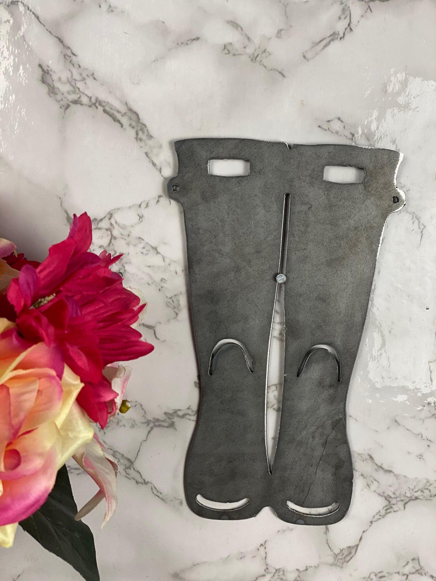 Welly Boots Sign Wellies Wellingtons Brushed Steel Wall Art Wall Hanging Prese image 2