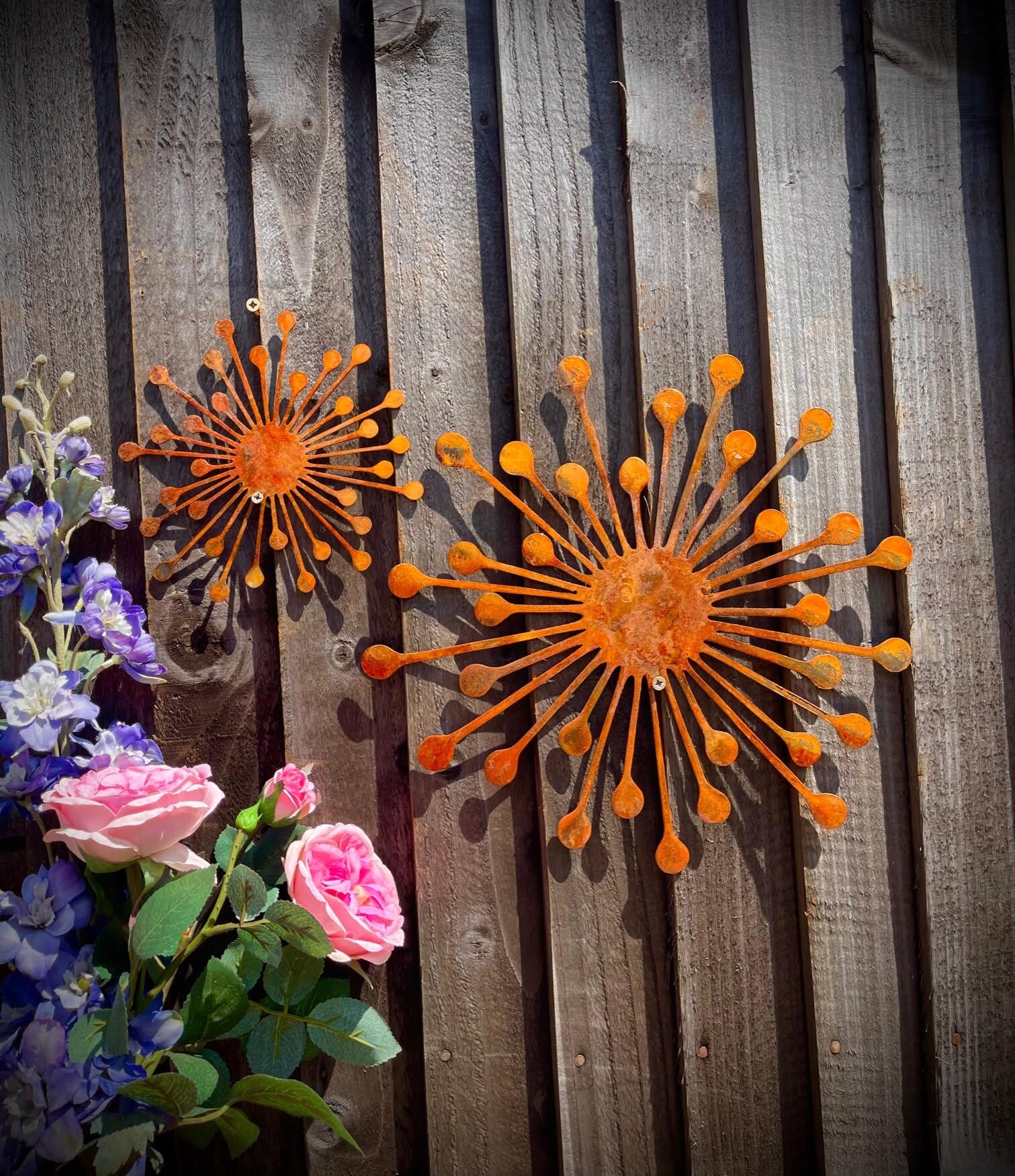 Allium Flower Rustic Rusty Garden Art Yard Art Present Gift Idea image 4