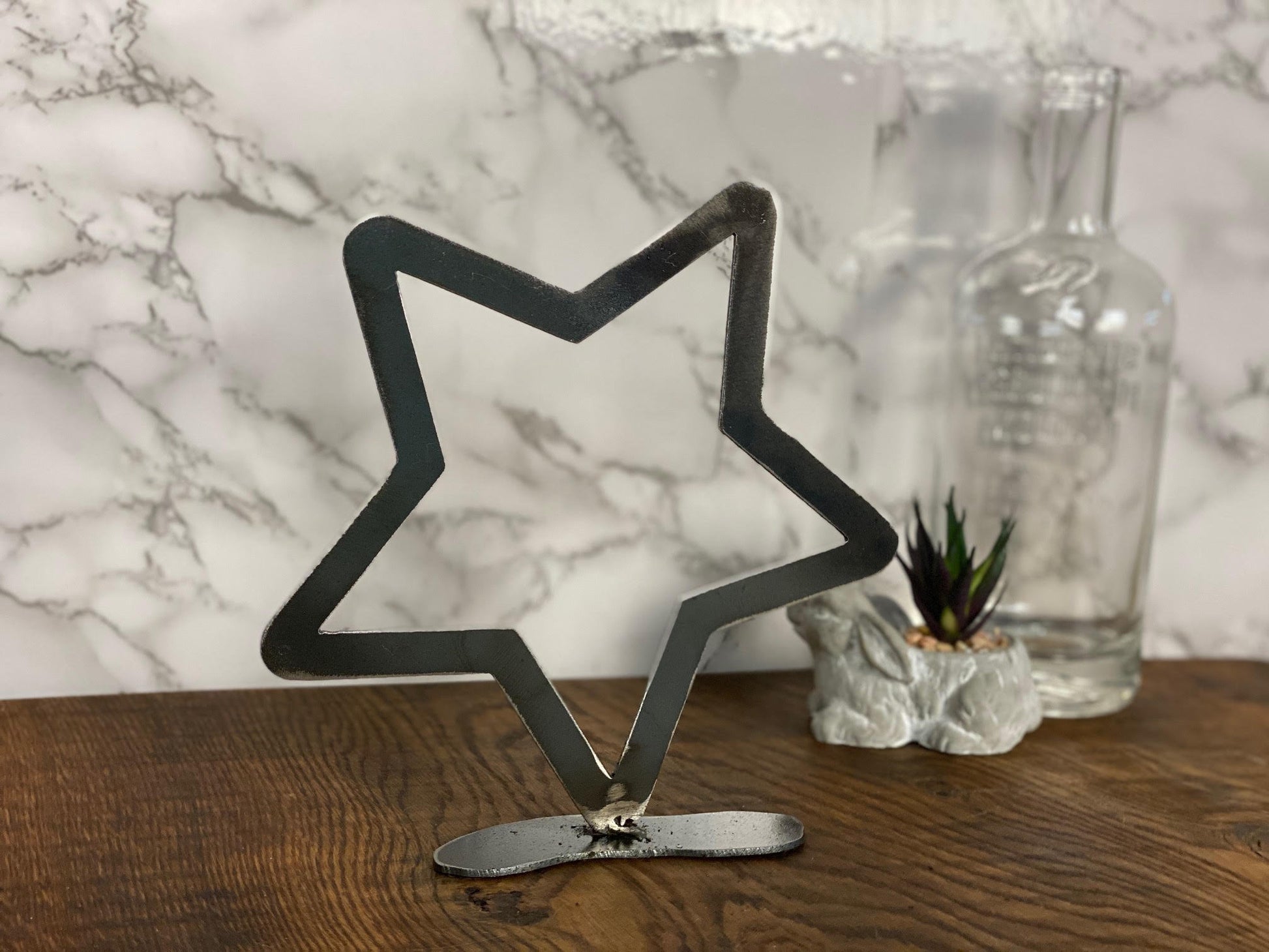 STAR Shooting Star Brushed Steel Art Home Interior Design Present Gift Ideas image 2