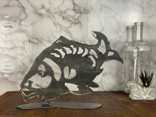 Koi Carp Fish Fishing Brushed Steel Home Interior Design Present Gift Ideas image 0