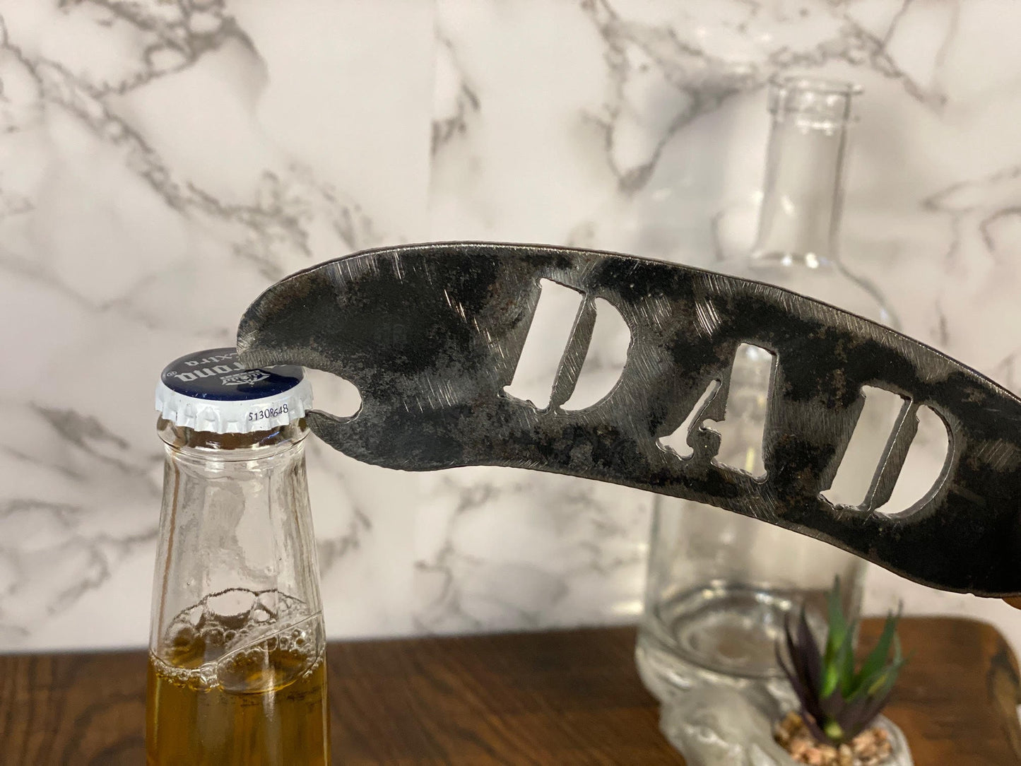 Daddy Father Dad Bottle Opener Brushed Steel Home Interior Kitchen Utensil Des image 2
