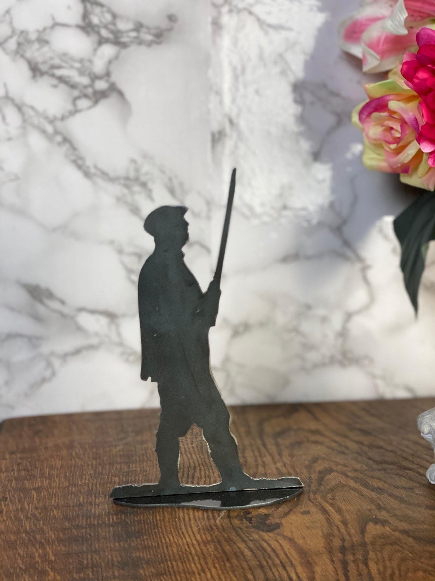 Shooter Game Shooting Countryside Sports Brushed Steel Metal Art Home Sculptur image 0