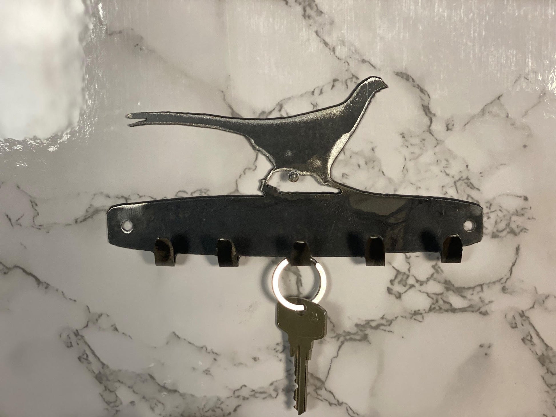 Pheasant Game Bird Shooting Countryside Key Hook Key Rack Brushed Steel Home D image 0