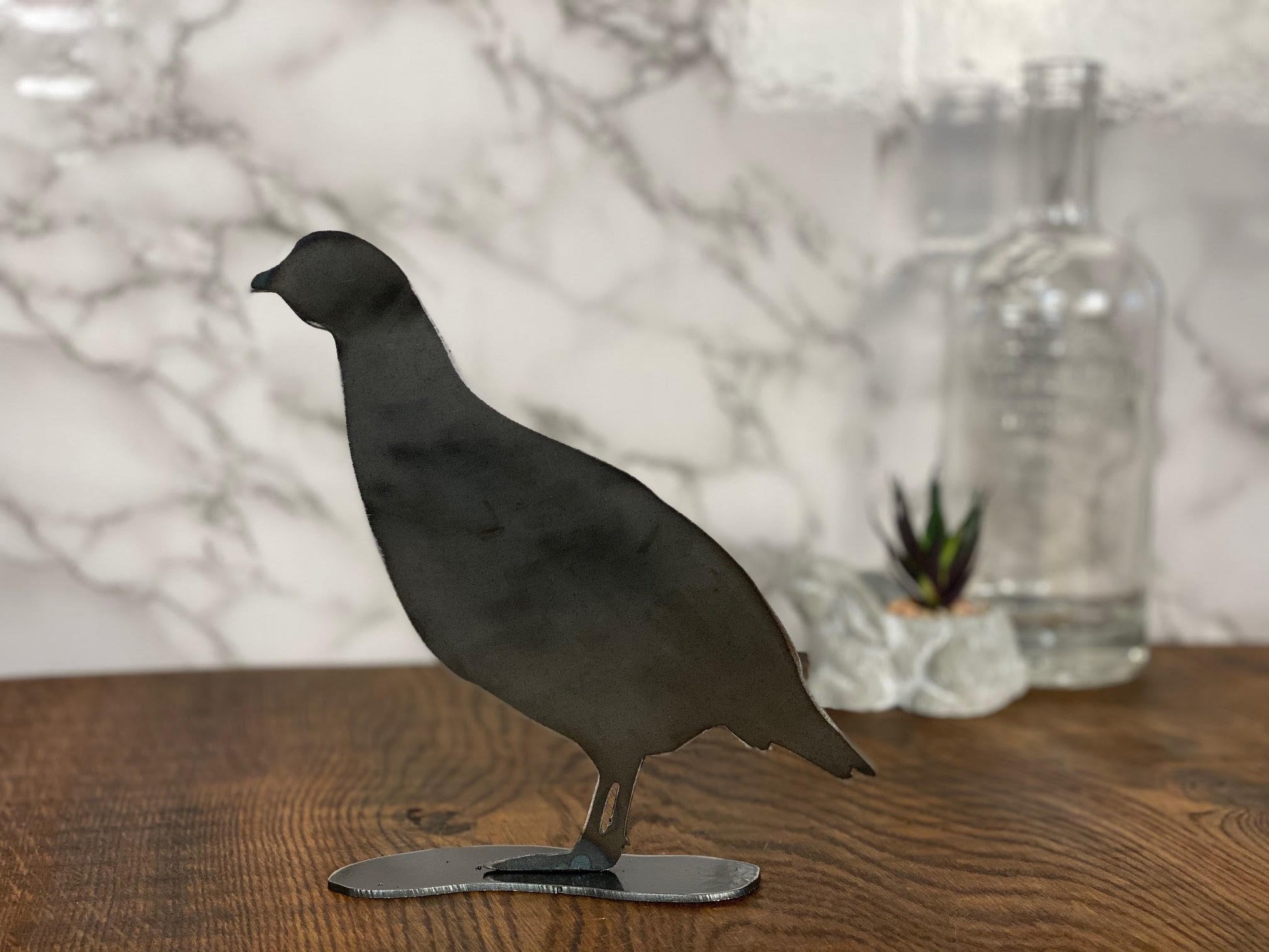 Partridge Game Bird Wildlife Shooting Brushed Steel Art Home Interior Design P image 1