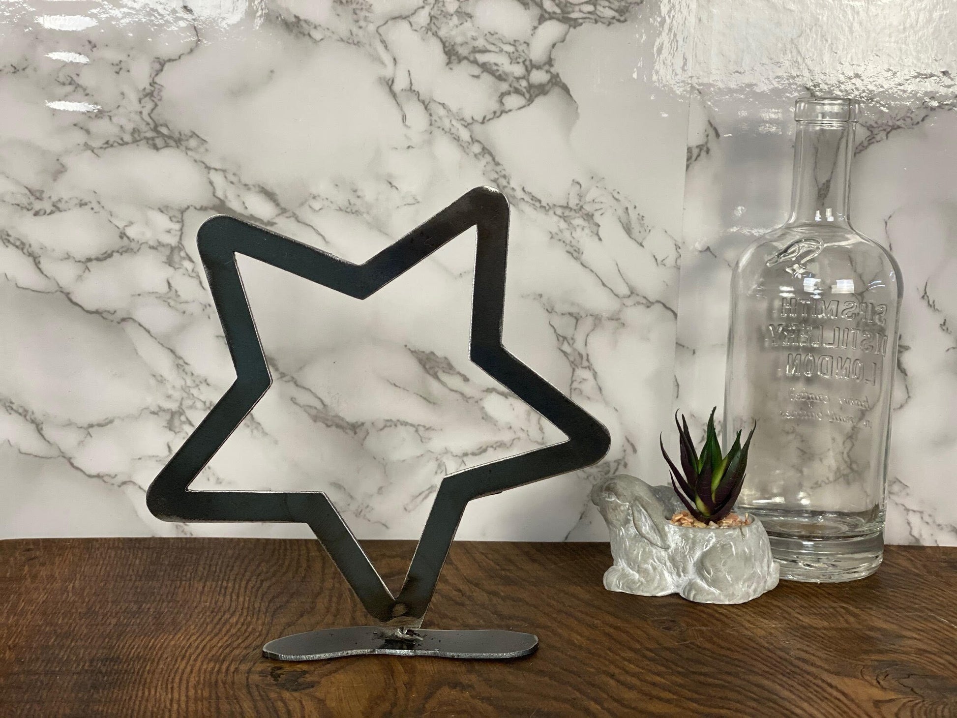 STAR Shooting Star Brushed Steel Art Home Interior Design Present Gift Ideas image 1