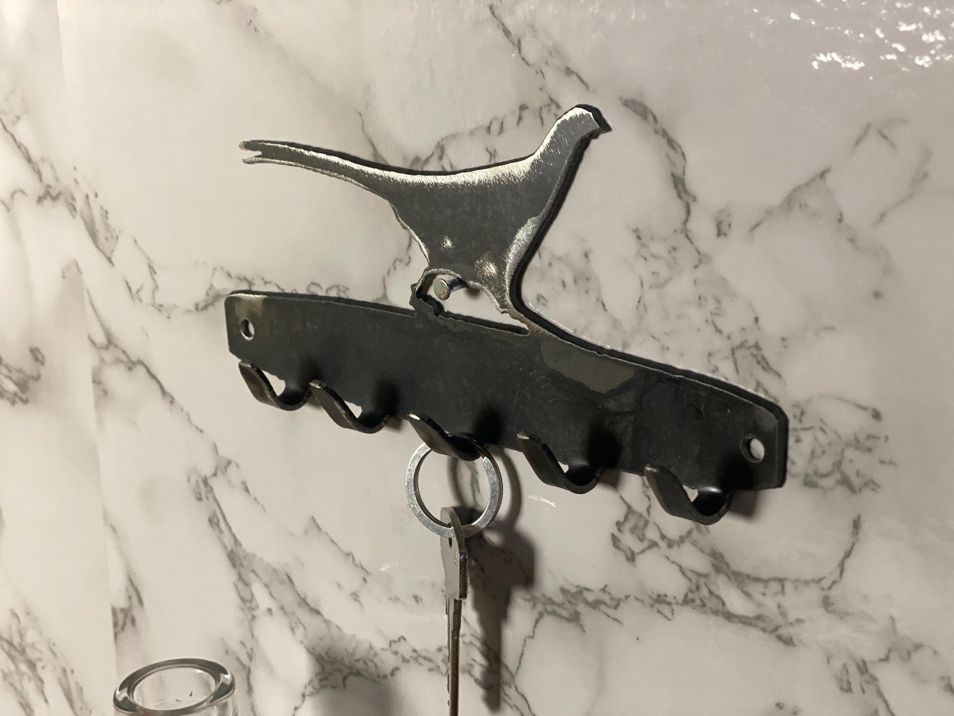 Pheasant Game Bird Shooting Countryside Key Hook Key Rack Brushed Steel Home D image 3