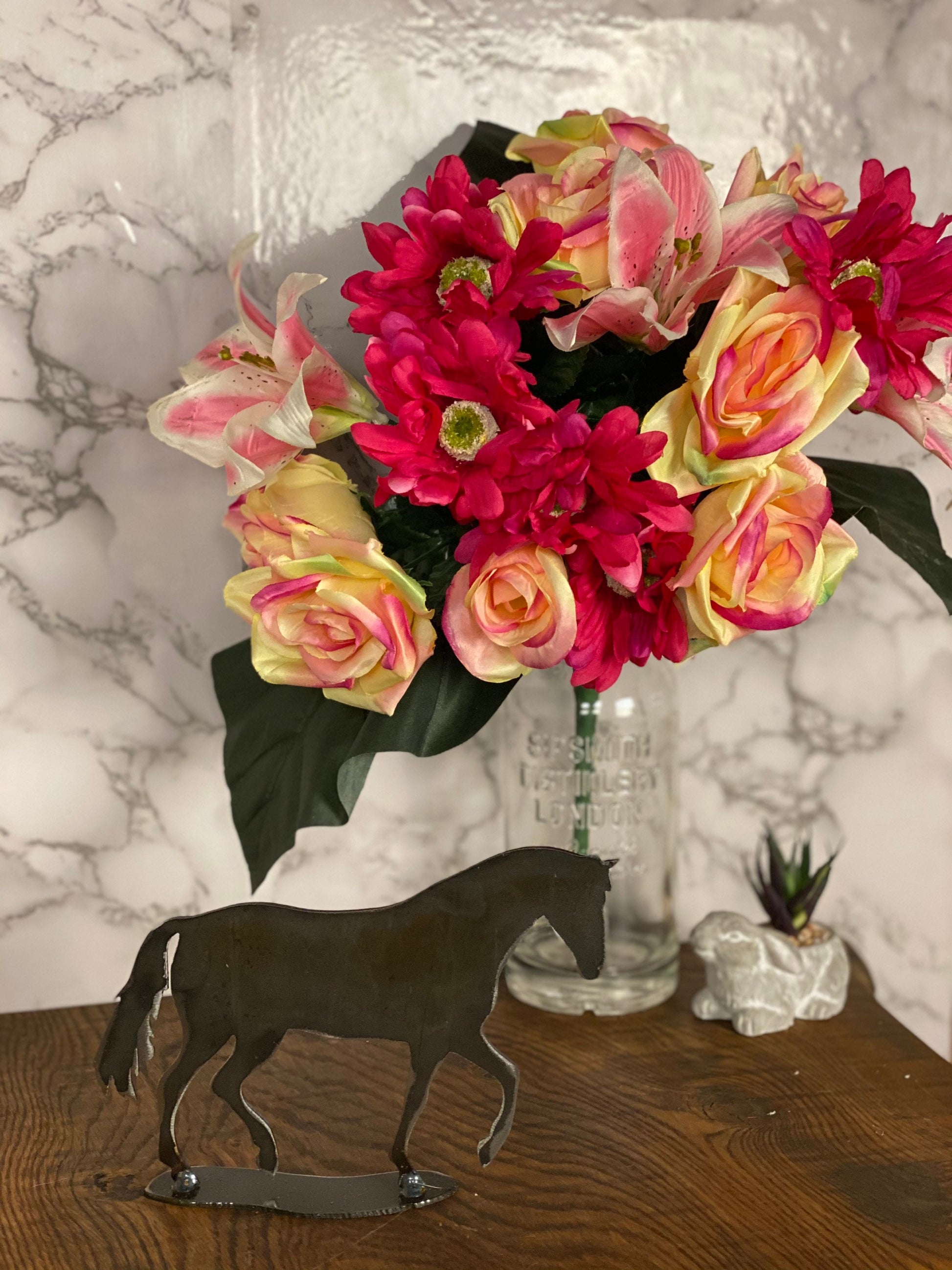 Horse Pony Equine Equestrian Stables Brushed Steel Art Home Interior Design Pr image 5