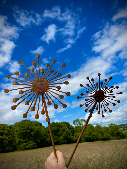 Allium Flower Rustic Rusty Garden Art Yard Art Present Gift Idea image 0