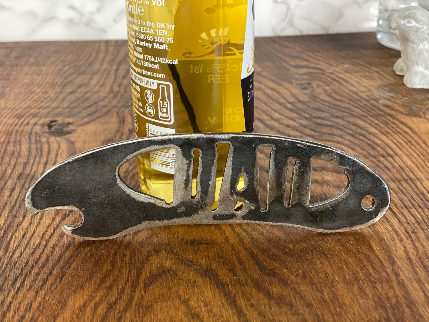 Dad Father Daddy Bottle Opener Brushed Steel Home Interior Kitchen Utensil Des image 1
