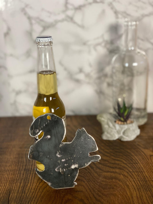 Squirrel Bottle Opener Brushed Steel Home Interior Kitchen Utensil Design Pres image 0