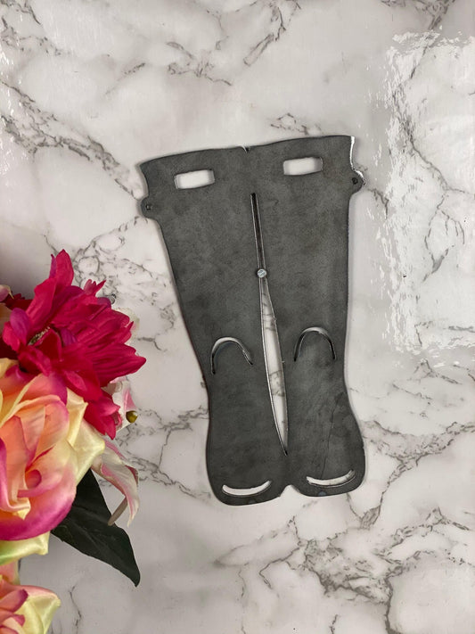 Welly Boots Sign Wellies Wellingtons Brushed Steel Wall Art Wall Hanging Prese image 0