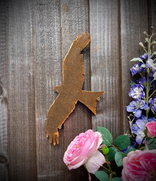 Falcon Bird Of Prey Rustic Rusty Garden Art Yard Art Present Gift Idea image 0