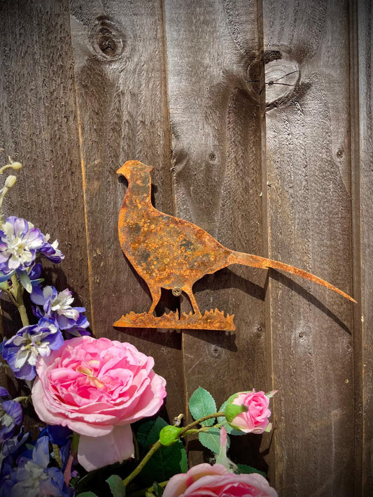 Pheasant Game Bird Shooting Farm Wildlife Rustic Rusty Garden Art Yard Art Pre image 0