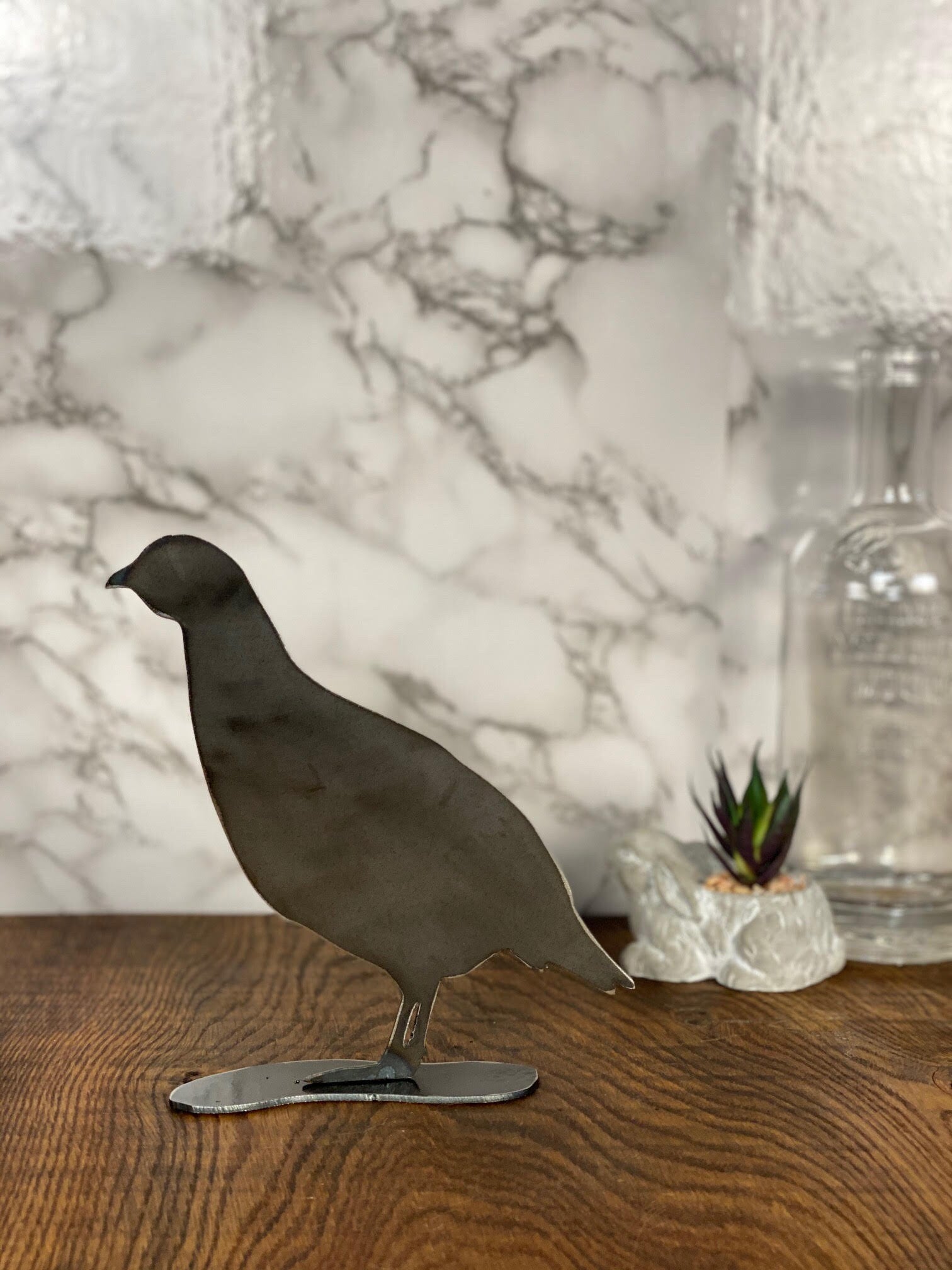 Partridge Game Bird Wildlife Shooting Brushed Steel Art Home Interior Design P image 2