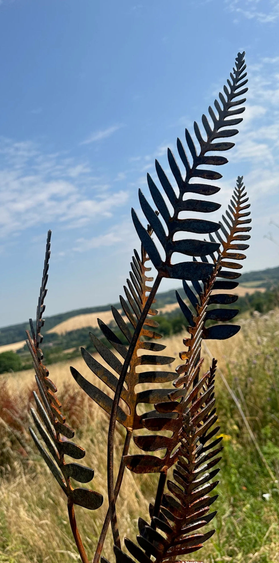 Fern Leave Sculptrue Tree Rustic Rusty Garden Art Yard Art Present Gift Idea image 2