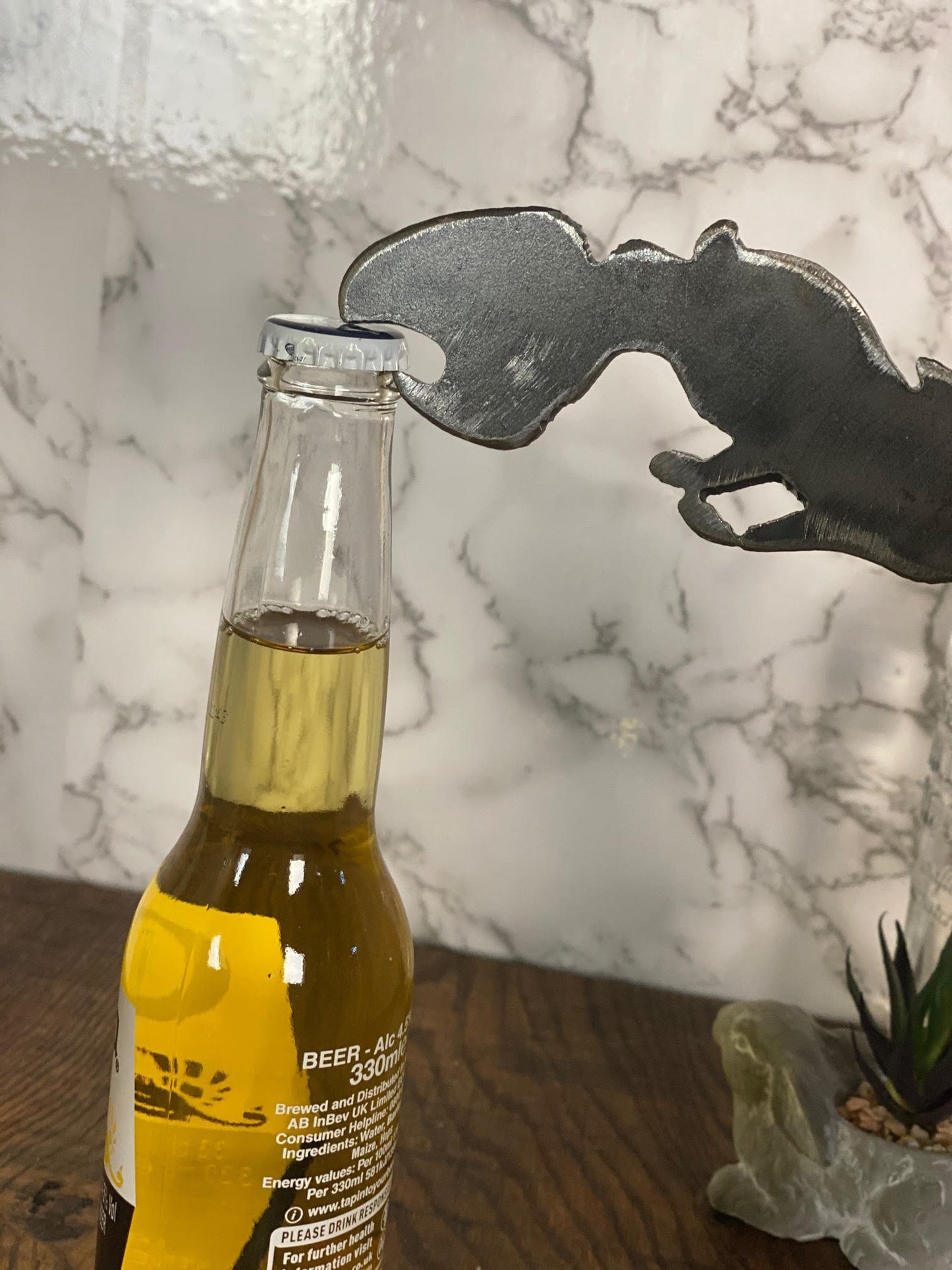 Moon Hare Rabbit Bottle Opener Brushed Steel Home Interior Kitchen Utensil Des image 2