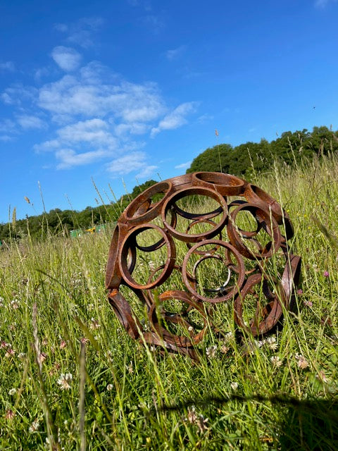 Big Sphere Sculpture 100cm & 150cm Ball Circle Metal image 2