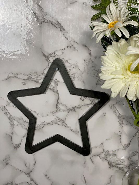 Star Brushed Steel Wall Art Modern Home Design Present Gift Idea image 0