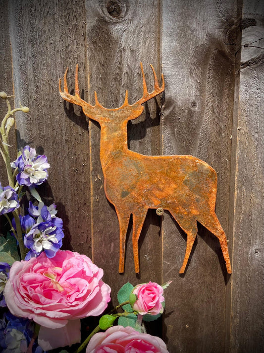 Stag Deer Red Stag Hunting Shooting Farm Wildlife Rustic Rusty Garden Art Yard image 0