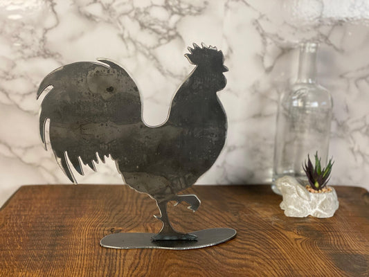 Cockerel Chicken Hen Egg Farm Wildlife Brushed Steel Home Interior Design Pres image 0